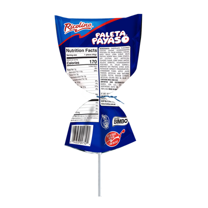 Ricolino Paleta Payaso Chocolate Marshmallow Lollipop, 10 Count Box