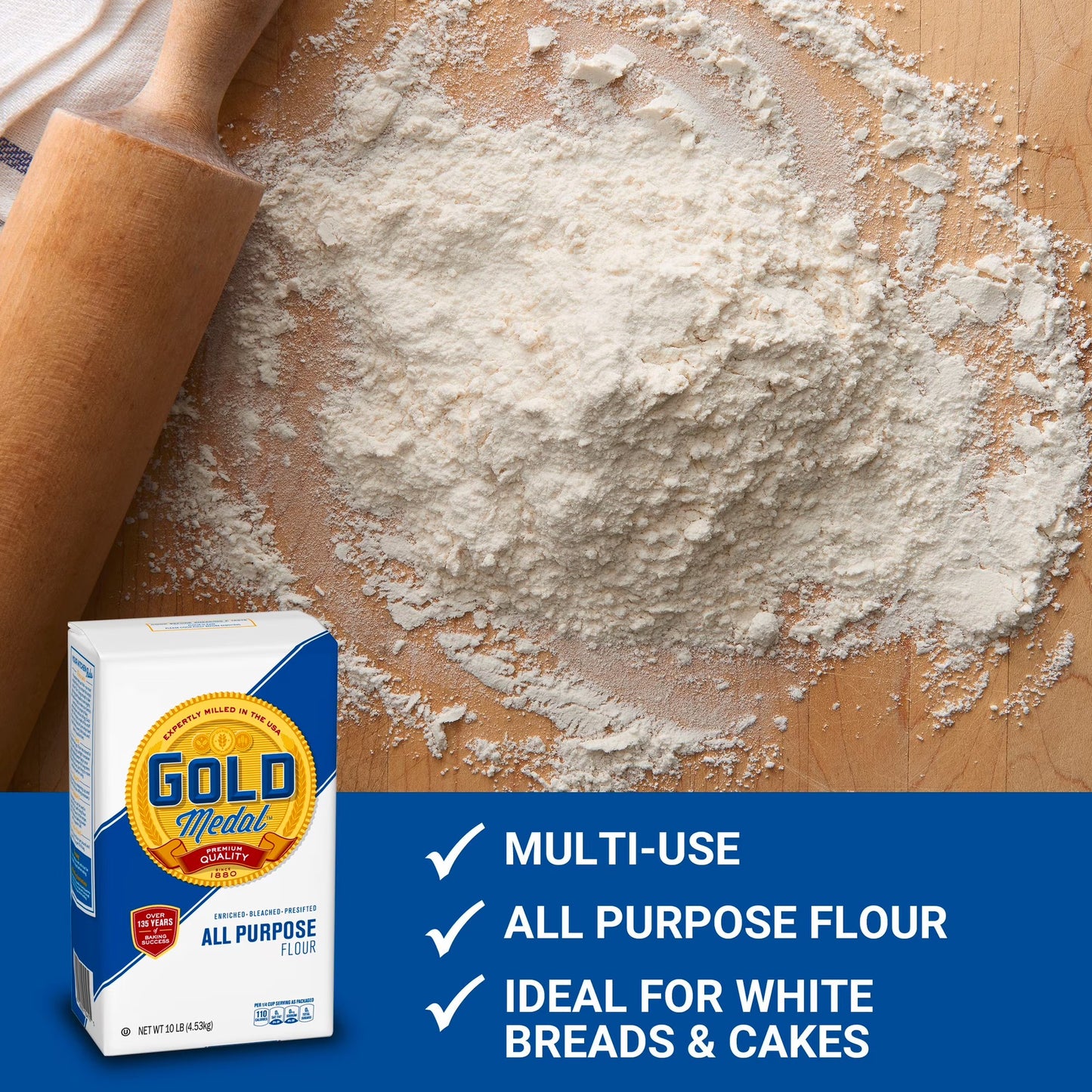 Gold Medal All Purpose Flour, Baking Flour, 10 lb Bag
