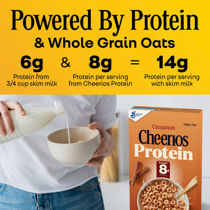Cheerios Protein Cereal, Cinnamon, 8g Protein, Family Size, 15 oz