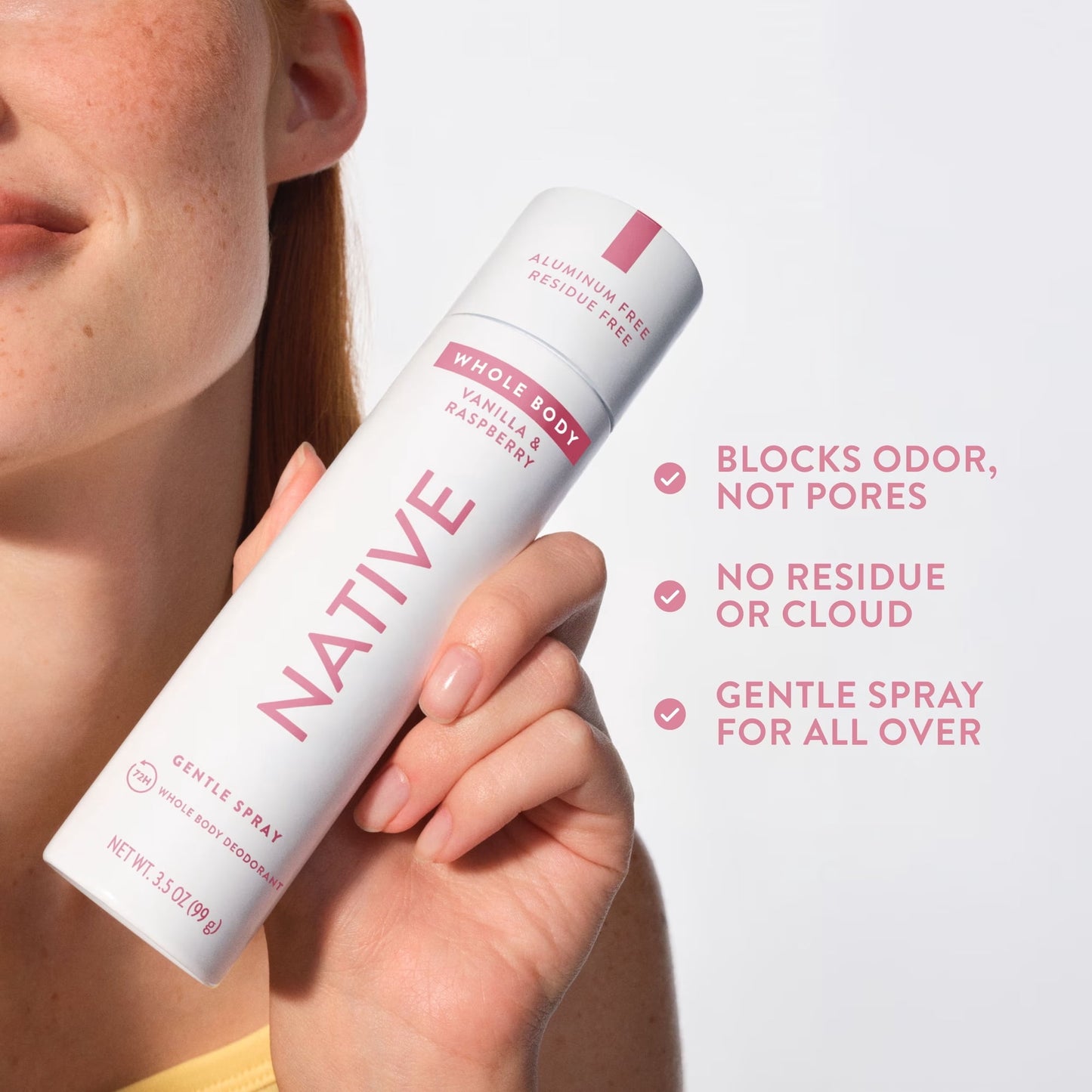 Native Whole Body Deodorant Spray for Women, Sandalwood & Shea Butter, 2.65 oz