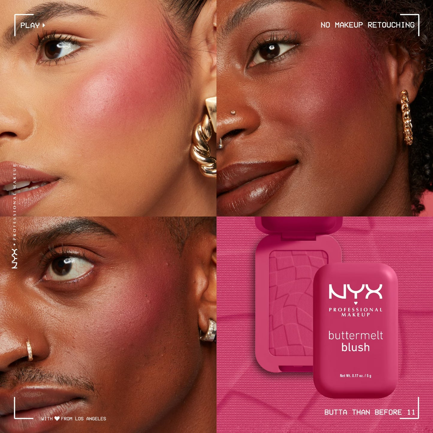 NYX Professional Makeup Buttermelt Powder Blush, Butta than before
