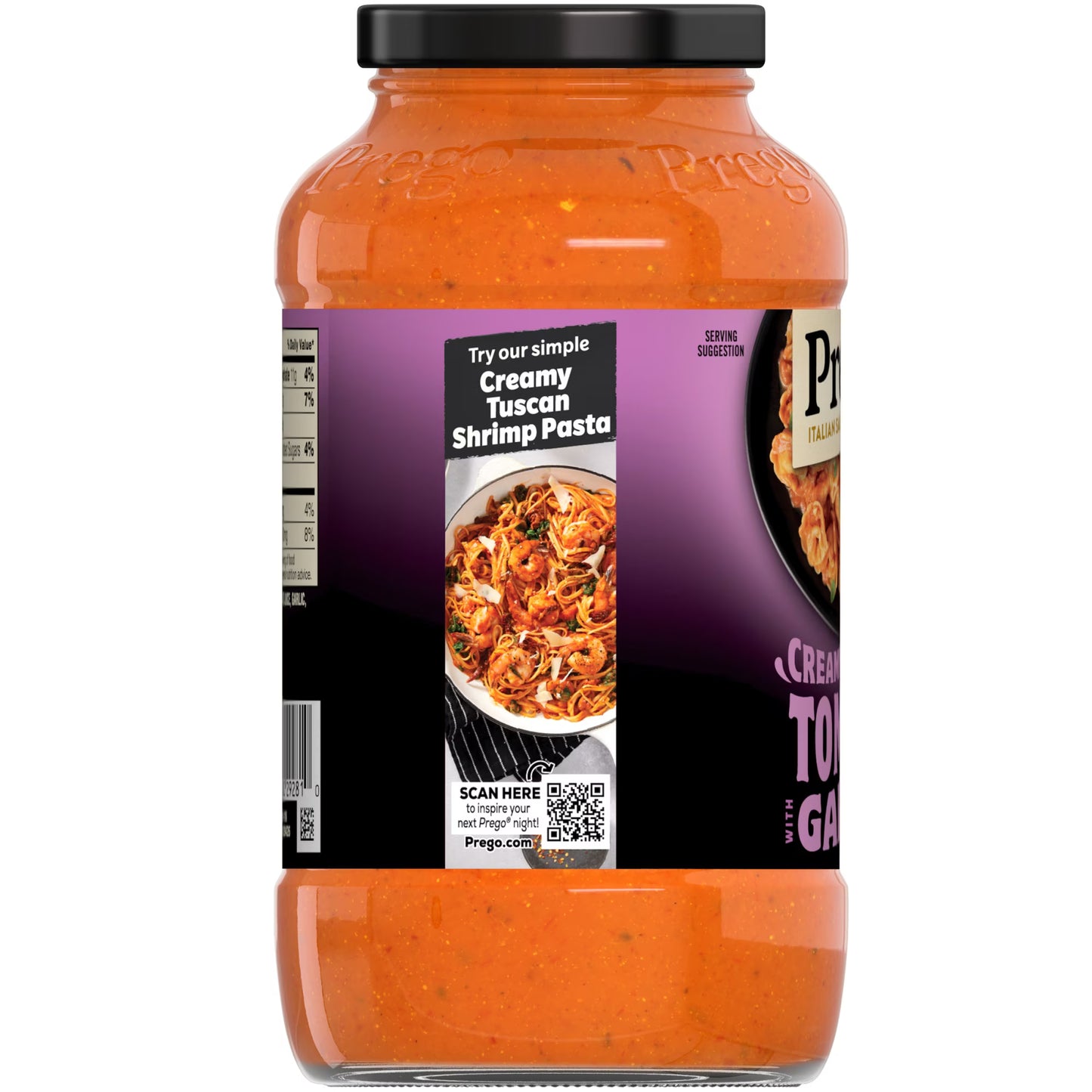 Prego Creamy Tomato Pasta Sauce with Garlic, 24 oz Jar