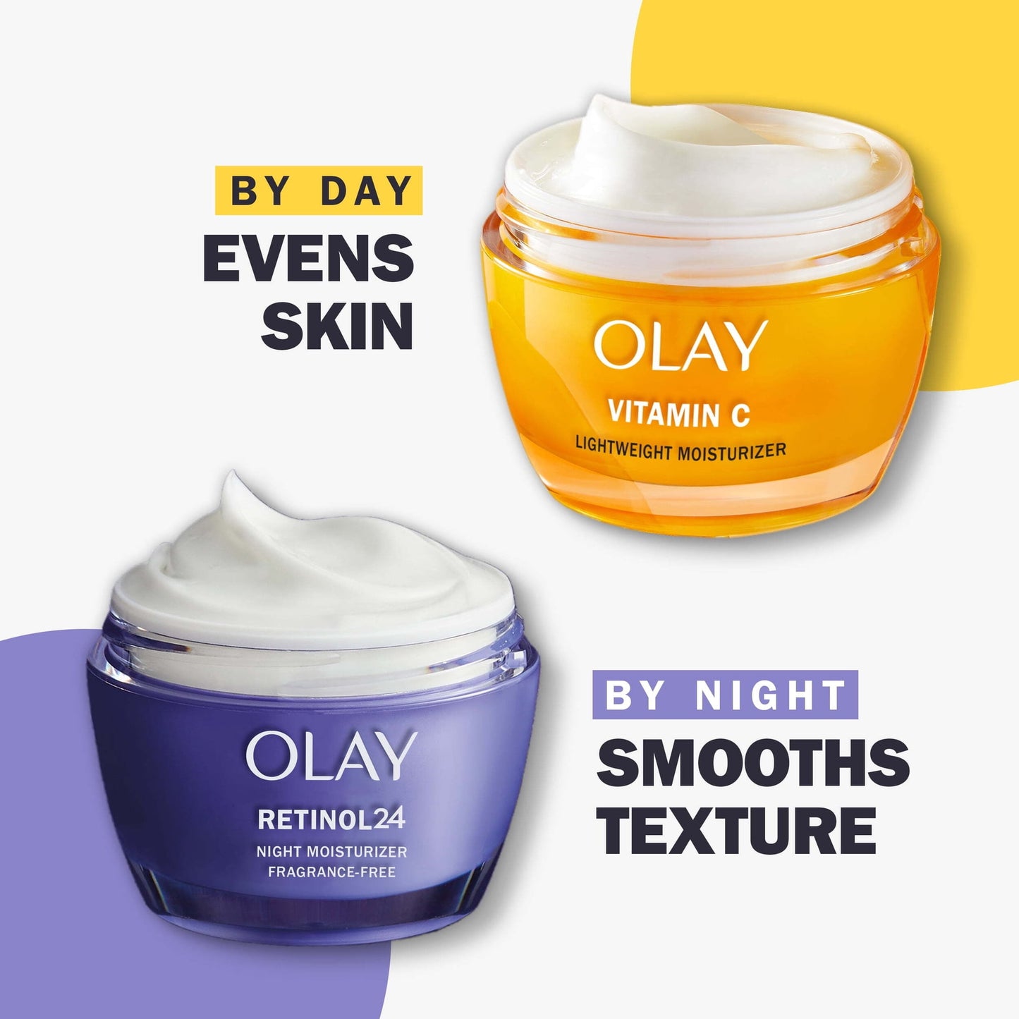 (2 pack) Olay Face Moisturizer, Vitamin C Face Cream, Brightening, Hydrating, Evens Tone, 1.7 oz