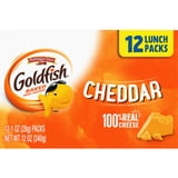Goldfish Cheddar Cheese Crackers, Snack Packs, 1 oz, 12 Count Multi-Pack Tray