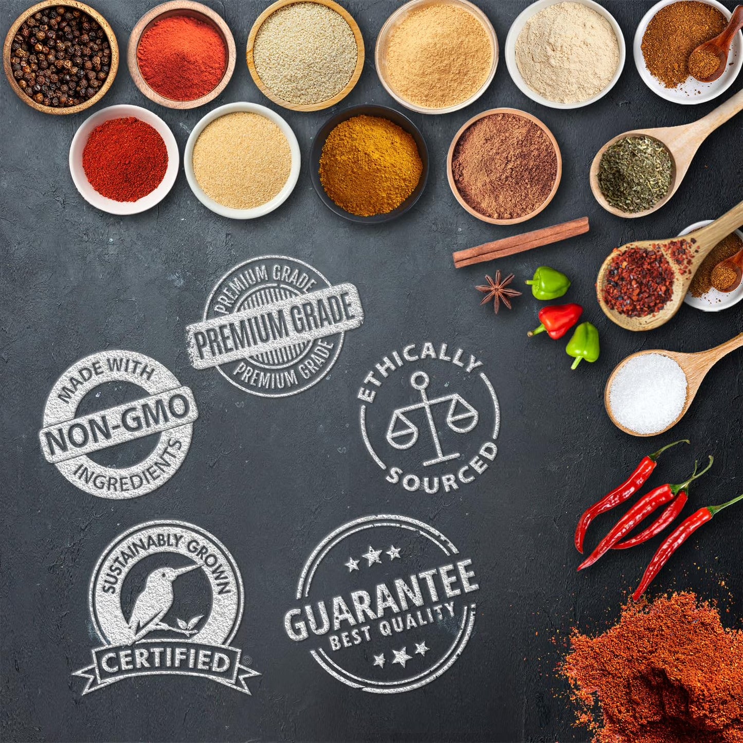 Premium Garlic Powder - 16 oz Bottle - 100% Pure, Non-GMO, Gluten-Free, Ground Garlic Spice for Cooking