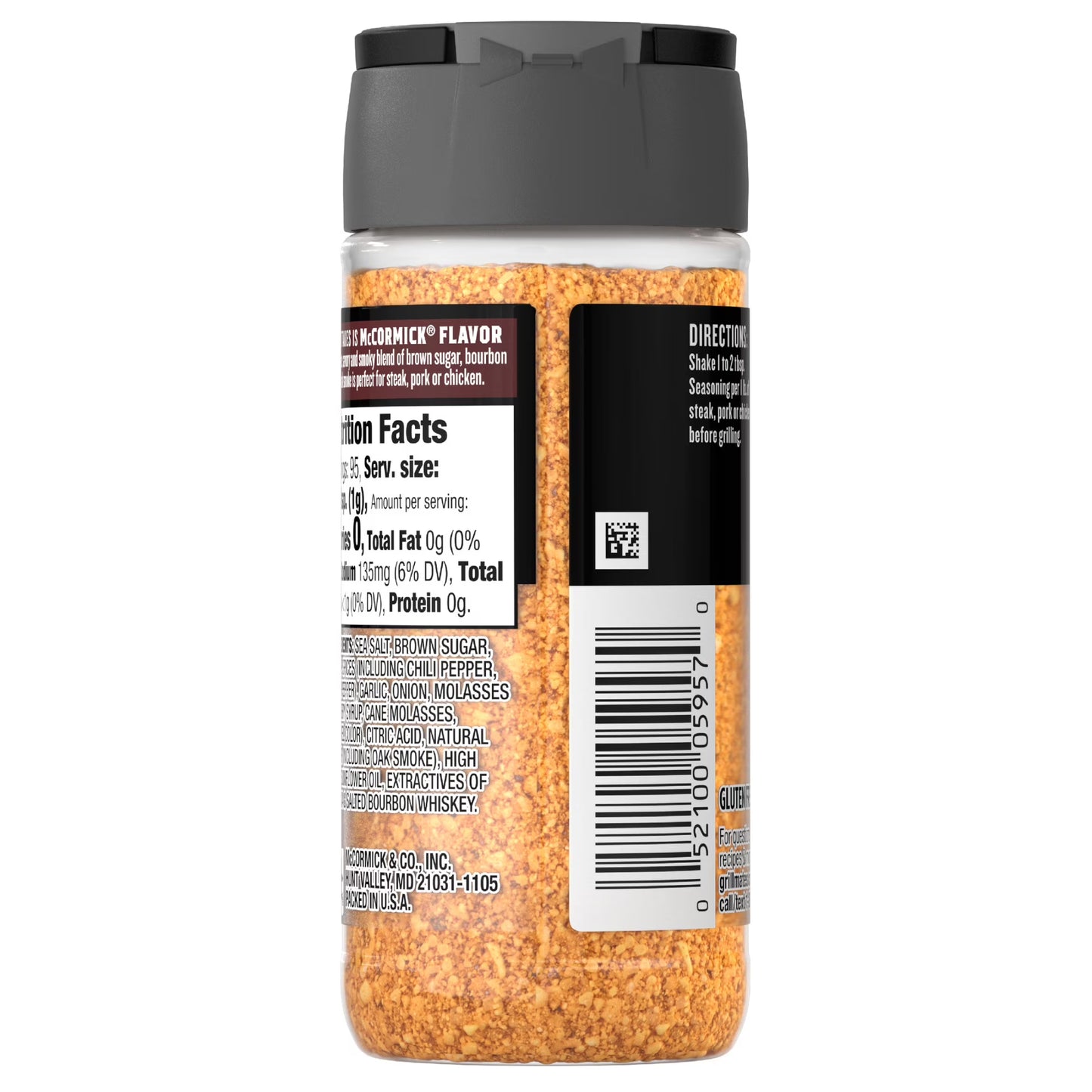 Grill Mates Bourbon & Oak Seasoning, 3.37 oz Bottle
