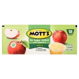 Mott's No Sugar Added Applesauce, 3.9 Ounce Cups, 18 Count