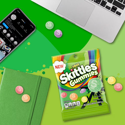 Skittles Sour Gummies, Sour Gummy Candy - 5.8 oz Bag