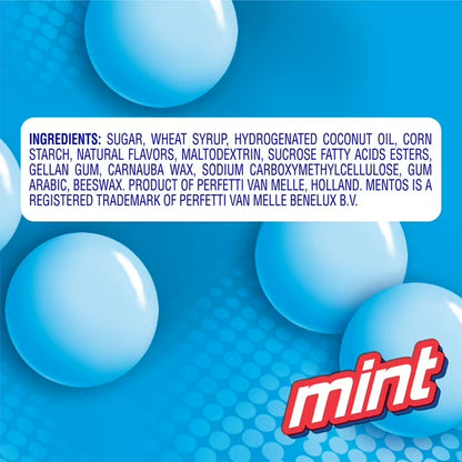 (2 pack) Mentos Peppermint Chewy Mint Candy Roll, 1.32 oz, pack of 6