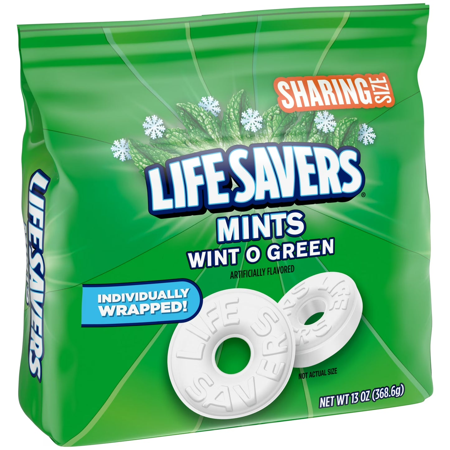 Life Savers Wint-O-Green Breath Mints Hard Candy, Sharing Size - 13 oz