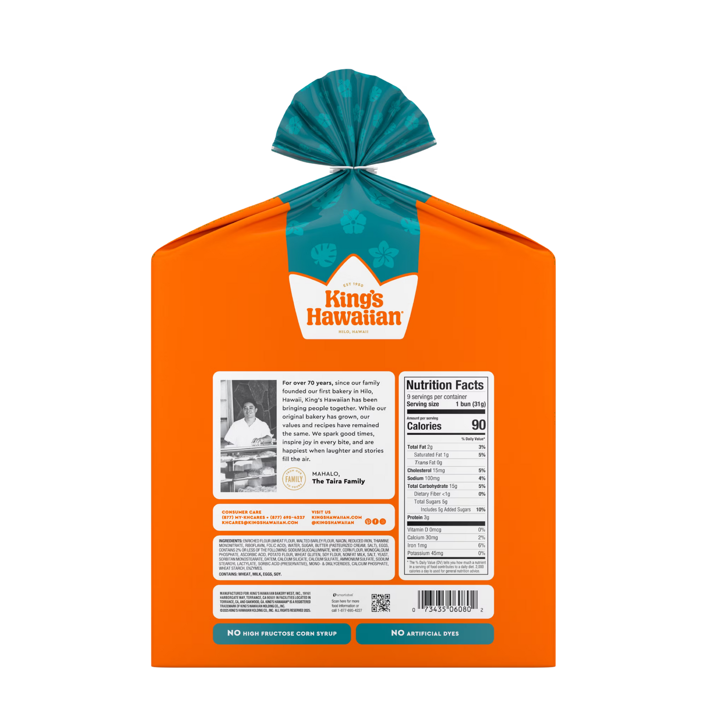 King's Hawaiian Sweet Pre-Sliced Slider Mini Buns 9 Count, 10oz, Shelf-Stable
