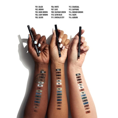 NYX Professional Makeup Slim Eye Pencil, Creamy longwear eyeliner, Dark Brown