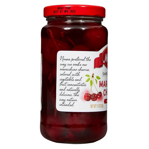 Mezzetta Maraschino Cherries with Stems, 11 oz Jar