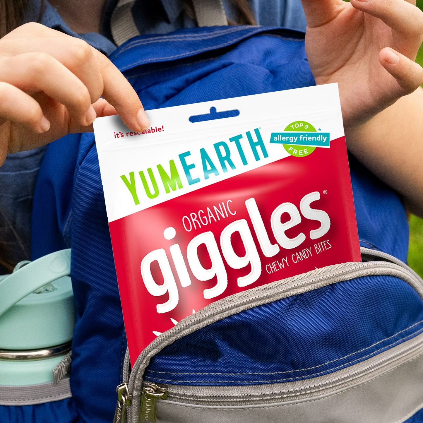YumEarth Organic Giggles, Assorted Flavors Chewy Candy, Gluten Free, 5 oz Bag, Allergy Friendly