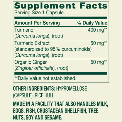 (3 pack) Spring Valley Turmeric Curcumin with Ginger Powder Dietary Supplement, 500 mg, 180 Count