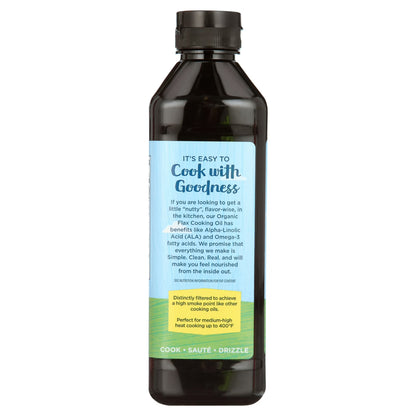 (3 pack) Carrington Farms Organic Flax Cooking Oil,16oz