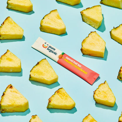 Pure Organic Pineapple Passionfruit Gluten-Free, Organic Chewy Layered Fruit Bars, Gluten Free, 6.2 oz, 12 Count