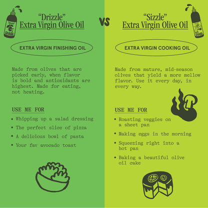 Graza Drizzle Extra Virgin Olive Oil Squeeze Bottle for Finishing, 500ml