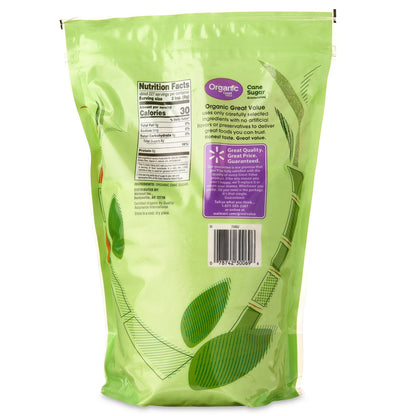 (3 pack) Great Value Organic Granulated Cane Sugar, 4 lbs