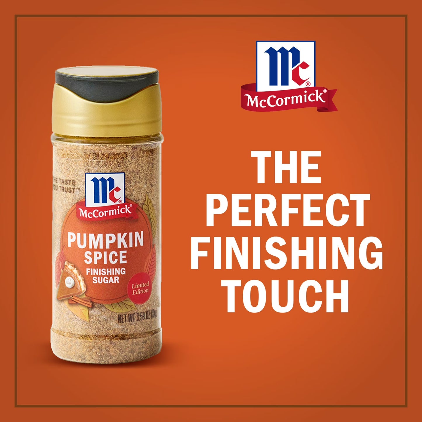 McCormick Pumpkin Spice Finishing Sugar, 3.66 oz Bottle