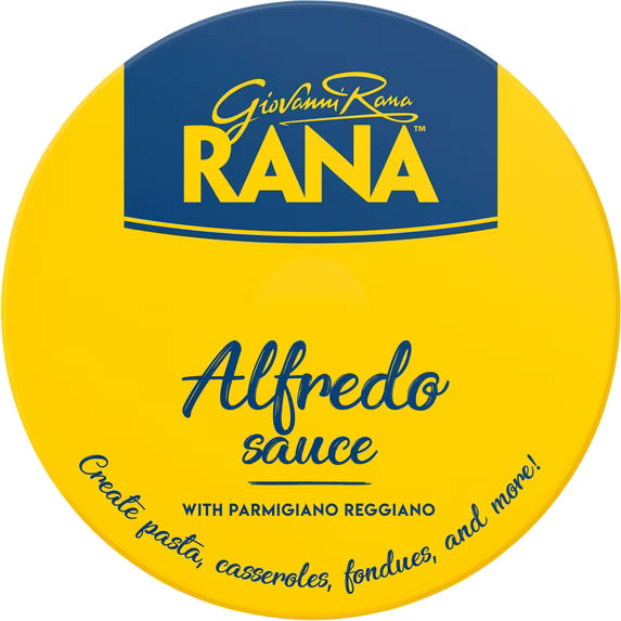 Giovanni Rana Alfredo Premium Pasta Topping Jar (Family Size, 15oz), Serving Size, 1, Refrigerated