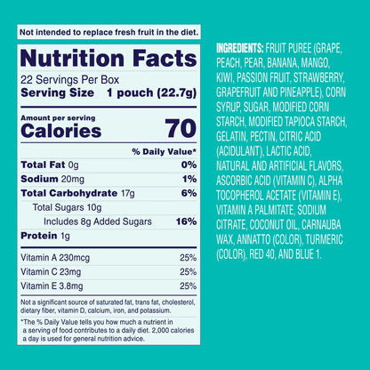 Welch's Fruit Snacks Gluten-Free Island Fruits Soft Fruit Snacks, .8 oz, 22 Count