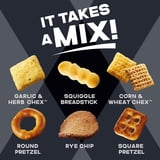 (4 pack) Chex Mix Bold Garlic and Herb Snack Mix, Family Size, Snacks, 13.5 oz