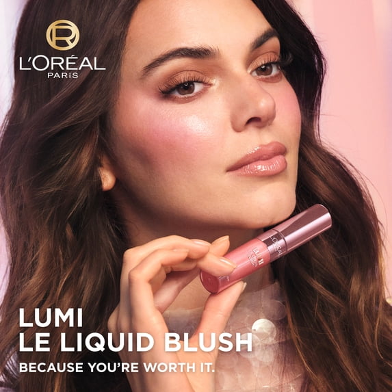L'Oreal Paris Lumi Le Liquid Blush, Highly Pigmented, Glowy True Rose, 0.33 fl oz