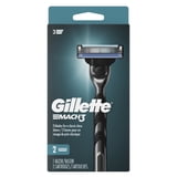 Gillette Mach3 Razor Men 3 Blade Manual Razor ,1 Handle and 2 Blade Refills ,Silver