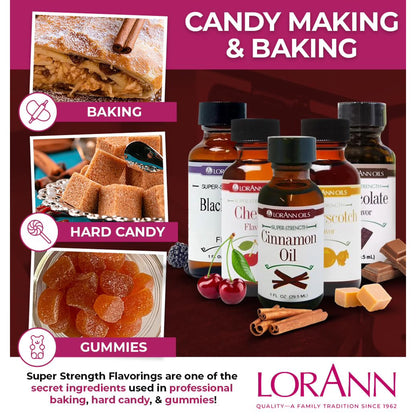 Candy and Baking Flavoring, 0.125oz Bottle, 2/Pkg