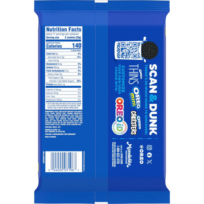 (3 pack) OREO Toffee Crunch Creme with Sugar Crystals Chocolate Sandwich Cookies, Family Size, 17 oz