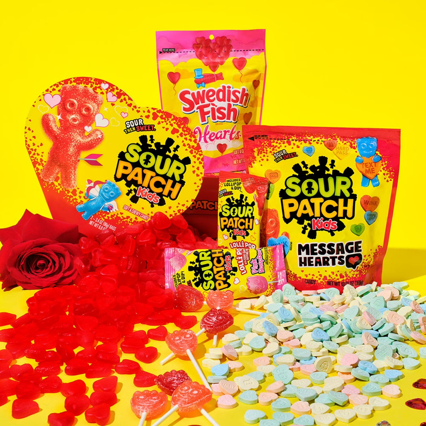 SOUR PATCH KIDS Soft & Chewy Valentines Day Candy, 6.8 oz Heart Shaped Box