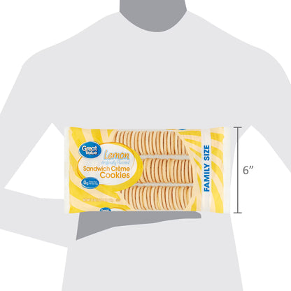 Great Value Lemon Flavor Sandwich Cookies, 25 oz