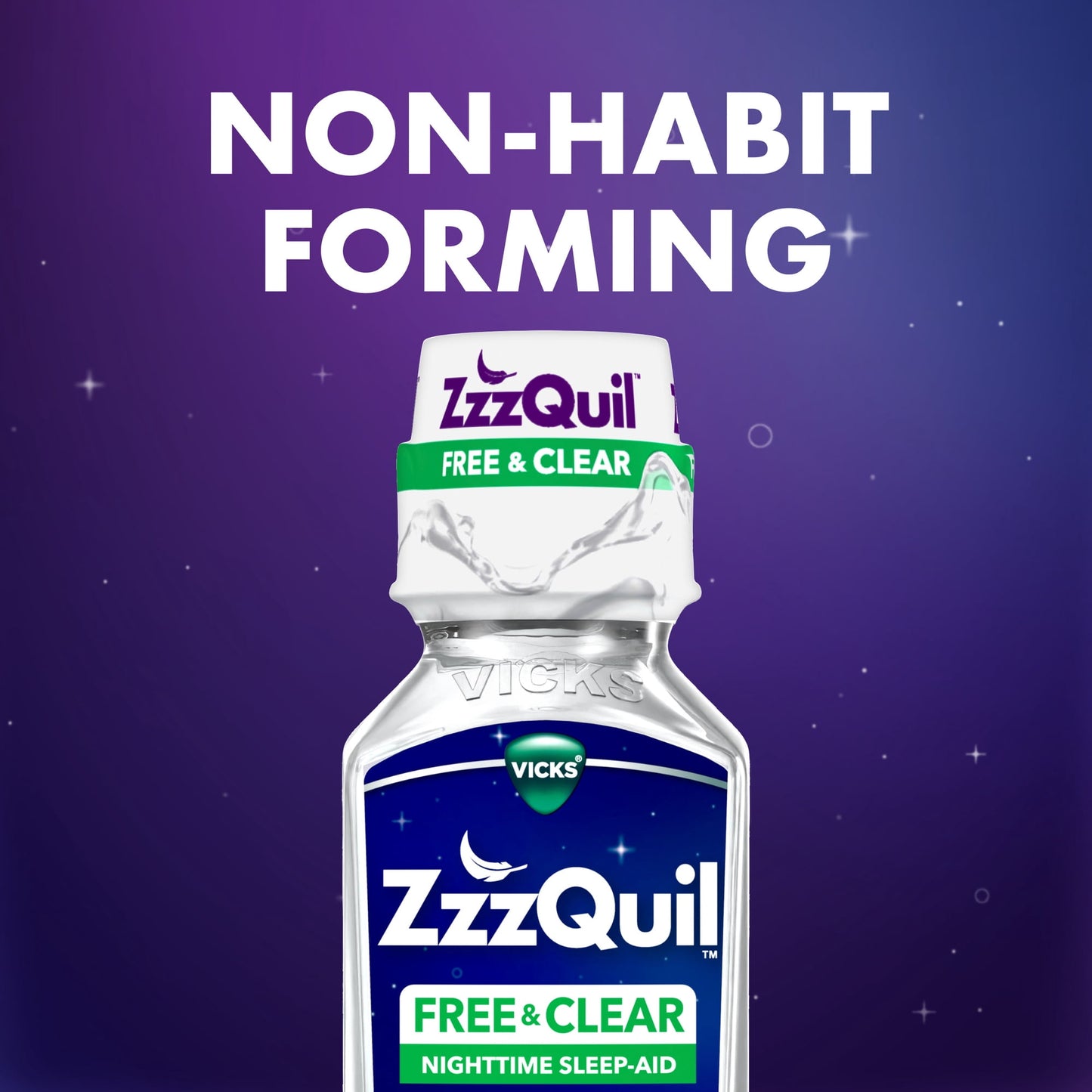 (3 pack) ZzzQuil Liquid Sleep Aid, FREE & CLEAR, Strawberry Flavored, 12 fl oz