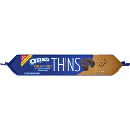 OREO Thins Tiramisu Creme Chocolate Sandwich Cookies, Family Size, 11.78 oz