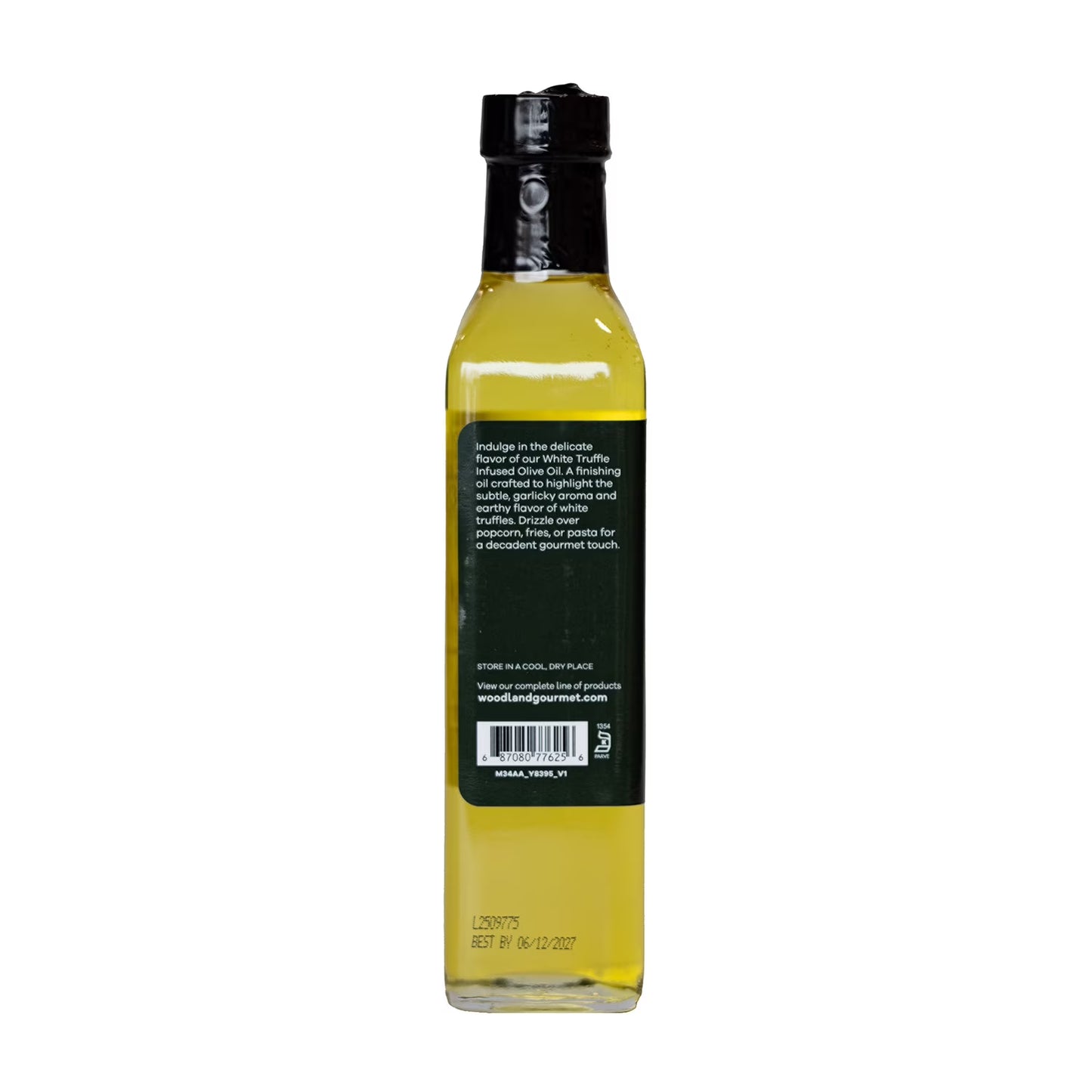 (3 pack) Woodland Gourmet White Truffle Oil Glass, 8oz