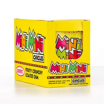 (12 pack) Gerrit J Verburg Co. Mini Fruit Flavored Mini Chicles Gum, Chewing Gum 22.5g Pack
