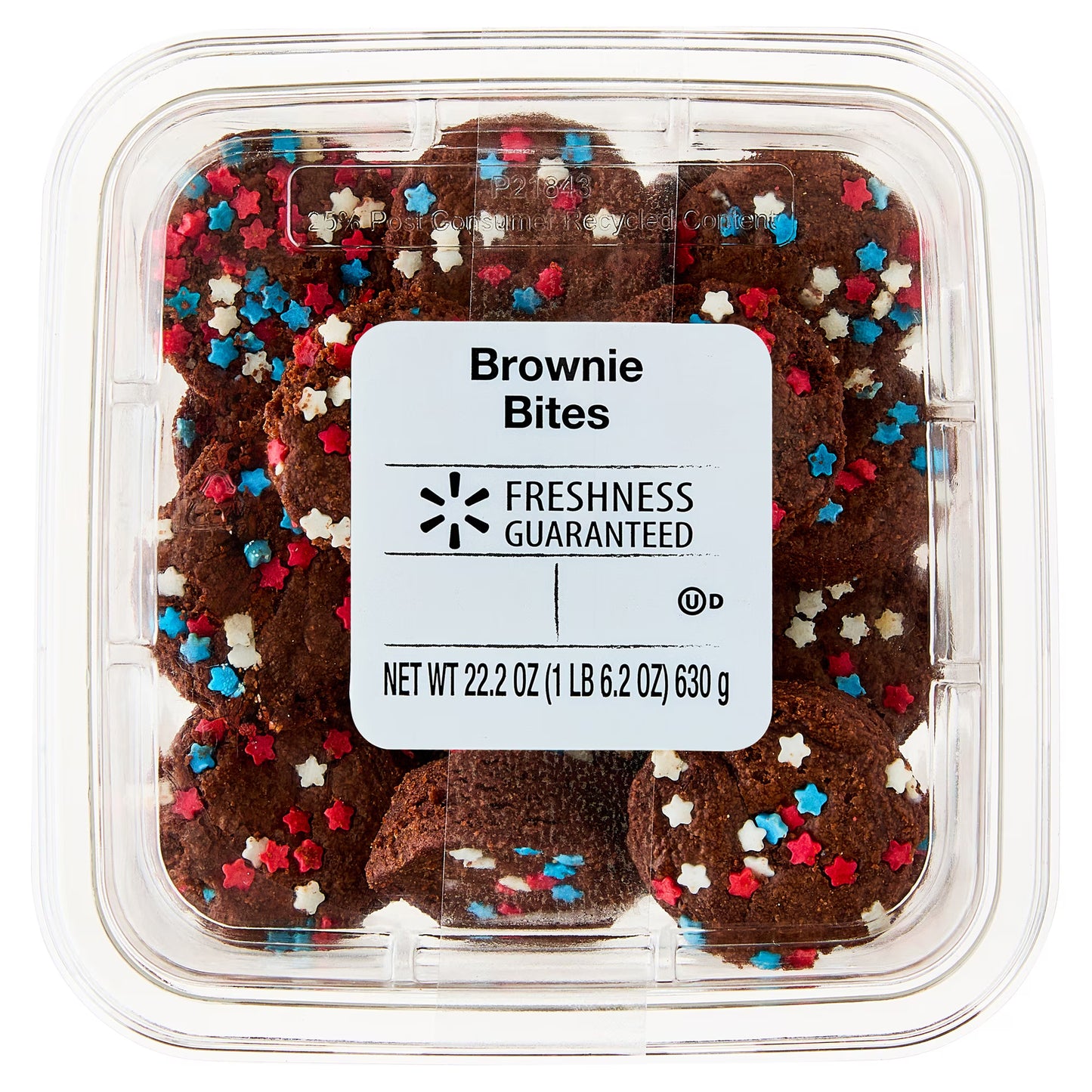 Freshness Guaranteed Brownie Bites with Patriotic Star Sprinkles, 22.2 oz (Baked and Sweet Dessert)