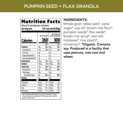 Nature's Path Organic Granola, Pumpkin Seed + Flax, 28.2oz Box