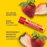 (3 pack) Burt's Bees Strawberry Moisturizing Lip Balm, 0.15 oz.