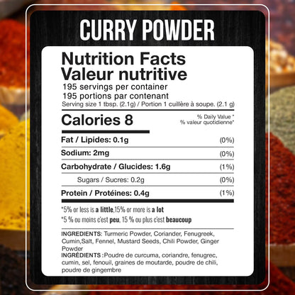 Curry Powder - 14.4 oz (410G) - Authentic Blend of Spices, Perfect for Culinary Adventures, Securely Packaged