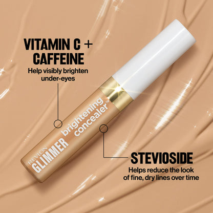 Revlon Glimmer Brightening Liquid Concealer, Buildable Coverage, 175, 0.3 fl oz