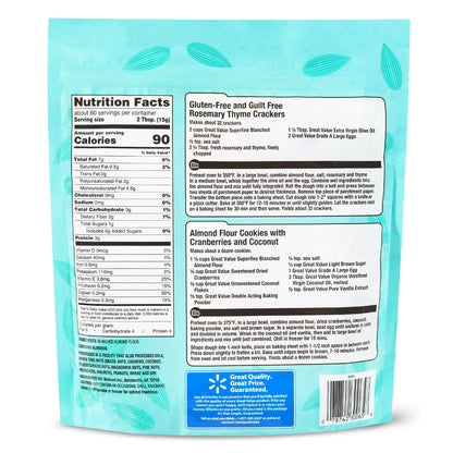 Great Value Superfine Blanched Almond Flour, Gluten-Free, 2 lb