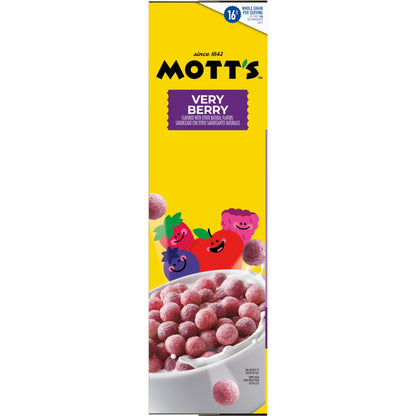 Mott's Very Berry Cereal, Made with Apple Puree, Whole Grain, Family Size, 21.6 oz