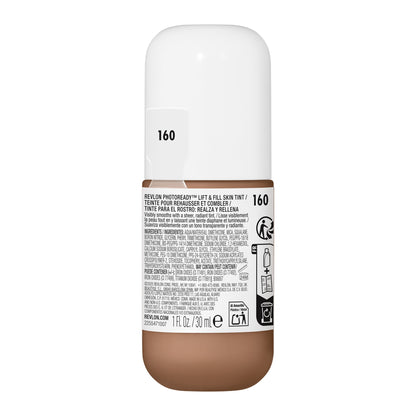 Revlon PhotoReady Lift + Fill Skin Tint, Multi-Use Glow Face Makeup, 160, 1 fl oz