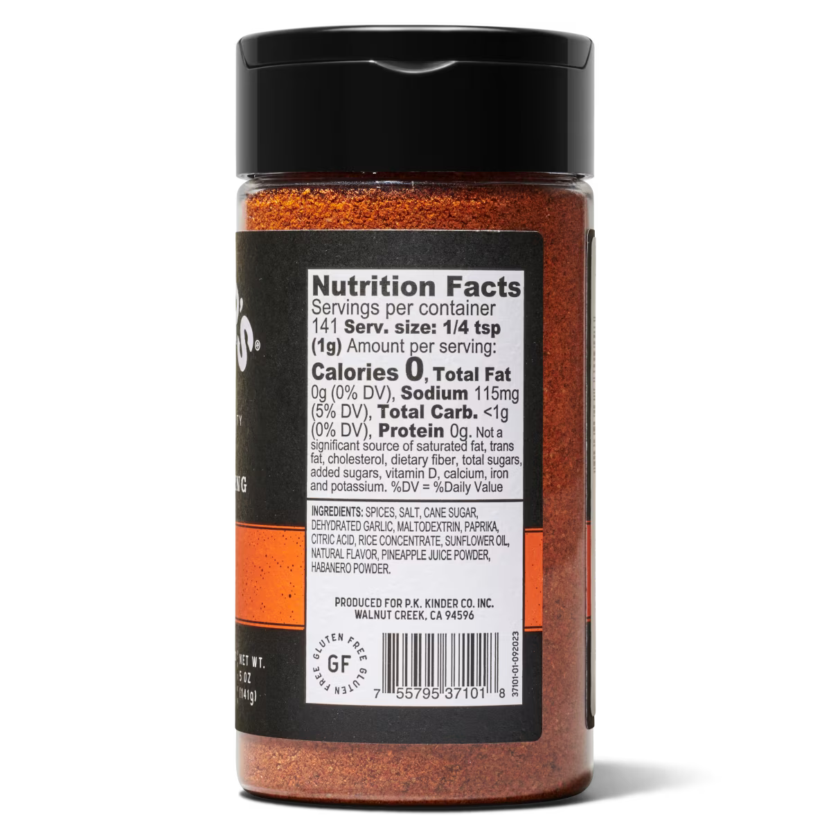 Kinder's Habanero Pineapple Barbecue Rub and Seasoning, 5 oz
