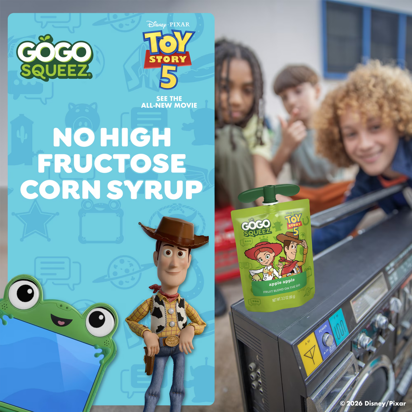 GoGo squeeZ No Sugar Added Apple Banana Applesauce Variety Pouches, 3.2 oz (10 Pack)