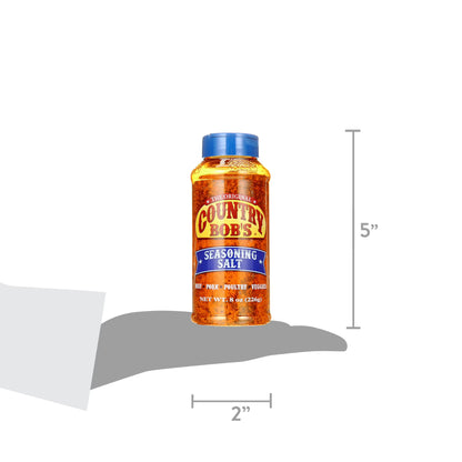 (2 pack) Country Bob's Seasoning Salt for Barbecue & Seasoning, 8oz