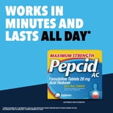 Pepcid AC Maximum Strength Heartburn Medicine, 20 mg Famotidine, 8 Count