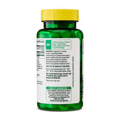 Spring Valley Vitamin C with Rose Hips, 500 mg, 100 Count, Dietary Supplement Tablets for Immune Health